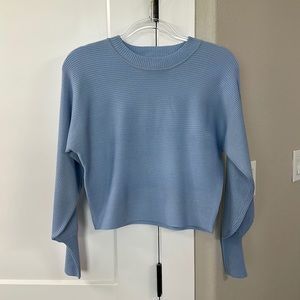 Baby blue lightweight sweater.